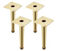 YJRZYQKXKL Lot De 4 Pieds De Meubles Doré Pied De Table Réglable Support Pieds | 10-75cm Pieds Coniques Socles Pieds Meuble Cuisine TV Commode Pieds pour Meuble De Salle De Bain (30cm,Doré)