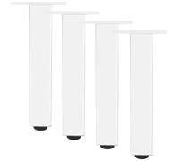YJRZYQKXKL Pieds de Meuble Blanc, Lot de 4 Réglable Pattes de Meuble Carré Aluminum Alloy | Finition en Anodisé Pieds de Table Hauteur: 6-60cm Pieds de Canapé-18cm/7