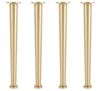 YJRZYQKXKL Pieds de Meuble Doré, Lot de 4 Réglable Pattes de Meuble cône Pieds de Table Hauteur: 6-30cm Pieds de Canapé Laiton | Finition en Anodisé | Cabinet Jambes Pieds de Table Basse-25cm/9.8"