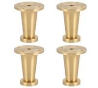 YJRZYQKXKL Pieds de Meuble Doré, Lot de 4 reglable Pattes de Meuble cône Pieds de Table Hauteur: 6-30cm Pieds de Canapé Laiton | Finition en Anodisé | Cabinet Jambes Pieds de Table Basse-8cm/3.1"