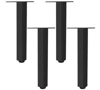 YJRZYQKXKL Pieds de Table 30cm, Lot de 4 Réglable Pieds de Meuble Noir Alliage de Aluminium | Finition en Anodisé Pattes de Meuble Hauteur: 6-40cm Cabinet Jambes Pieds de Table Basse-30cm/11.8"