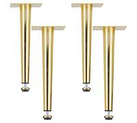 YJRZYQKXKL Pieds de Table Basse Doré Pied D'armoire Réglable Pied pour Meuble | Hauteur: 10-75cm (+10mm) Coniques Socles Pieds de Meubles Support Pieds, Lot de 4 Pied Table Console (10cm,Doré)