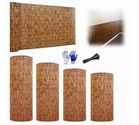 YJSGHRHL Canisse Bambou Imperméable, Clôture Brise Vue en Roseau Terrasse, Rouleau du Clôture en Bambou Facile à Installer pour Balcon Toit Piscine 30 40 70 120 160 180cm Hauteur