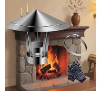 YJSGHRHL Chapeau de Cheminée en Acier Inoxydable 304, Couvercle de Cheminée Anti Pluie Et Neige, Hotte D'aération de Toit, Couverture de Conduits de poêles, Installation Facile(14cm)