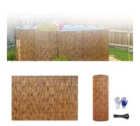 YJSGHRHL Clôture Brise-Vue en Roseau Carport, Panneaux de Canisse Bambou Décorative 30 55 90 135 160 170 190cm Hauteur, Paravent Clôture Bambou Durable pour Terrasse Toit Cour Porche