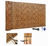 YJSGHRHL Clôture en Roseau écran de confidentialité pour Terrasse Balcon Jardin Exterieur, Rouleau du Canisse en Bambou Imperméable, Panneaux de Canisse Roseau 30 60 100 110 150 180 190cm Hauteur