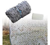 YJSGHRHL Filet de Camouflage Renforcé Gris,1m 1.5m 2m 6m 8m 12m 15m 18m 20m Voile d'ombrage Militaire, Treillis de Camouflage Protection Solaire pour Camping Chasse Jardin Bâche Pergola(1Mx6M)