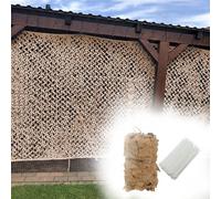 YJSGHRHL Filet de Camouflage Sable 2m 4m 6m 8m 10m 12m 14m 16m 20m Filet D'ombrage, Treillis de Camouflage Renforcé pour Chasse en Plein air Protection Solaire Militaire Décoration Camping(3x4M)