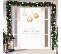 YJSZY DéCoration De Porte D'EntréE De NoëL Et d'halloween 2025,Couverture De Porte éLastique AjustéE,Housse éLastique De Porte D'EntréE De NoëL pour ExtéRieur,Maison,Jardin,FêTe (Color 4,90 X 210cm)