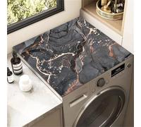 YJSZY Housse De Machine à Laver,Motif Marbré,Tapis AntidéRapant pour Lave-Linge Ou SèChe-Linge,Tapis De Protection AntidéRapant pour Dessus De Machine à Laver,Douce Et DéCoupable (Noir,50 x60 cm)