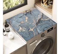 YJSZY Housse De Machine à Laver,Motif Marbré,Tapis AntidéRapant pour Lave-Linge Ou SèChe-Linge,Tapis De Protection AntidéRapant pour Dessus De Machine à Laver,Douce Et DéCoupable (Bleu,50 x50 cm)