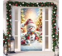 YJSZY Housse De Porte D'EntréE éLastique De NoëL,210 X 90 Cm,Decoration Noel Porte Entree,Couverture De Porte Noel,Noel Decoration D'IntéRieur pour à L'IntéRieur à L'ExtéRieur (Color 9)