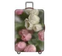 YJSZY Housse De Valise à Motif Floral Rose Et Rouge,Housse Valise éLastique,RéSistante,Anti-PoussièRe Et Anti-Rayures,Luggage Cover,IdéEs Cadeaux Pour Femmes Et Jeunes Filles (Color 5,L(25-28inch))