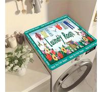 YJSZY Housse Machine A Laver,Tapis Dessus Lave Linge,Couverture Protection Machine A Laver,Tapis Couvre Seche Linge Impermeable AntidéRapant pour Buanderie,Cuisine,Salle De Bain (Lettre,60 x50 cm)