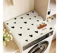 YJSZY Housse Machine A Laver,Tapis Protection Machine A Laver,AntidéRapante Housse De Machine à Laver,Dessus De Machine à Laver pour Machine à Laver Ou SèChe-Linge,Ours,Chien (Amour Cœur,40 x50 cm)
