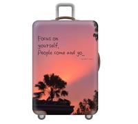 YJSZY Housses éLastiques Pour Valises,Housse De Voyage Pour Valise,Housse De Protection Anti-Rayures Pour Valise,Housse De Bagage Pour Bagages Cabine Et Bagages EnregistréS (Cocotier,M(22-24inch))