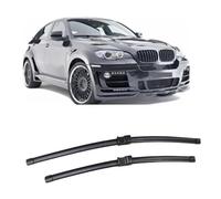 YJTYC Jeu de 2 Balais d'Essuie-Glace Avant pour BMW X6 E71 E72 2008-2012 24"+20", Avant Pare-Brise - Kit Caoutchouc Souple sans Traces