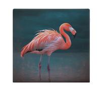YJWANDL Coussin carré en mousse à mémoire de forme avec imprimé flamant rose vif - Coussin polyvalent pour siège de porche, chaise de bureau - Coussin anti-fatigue
