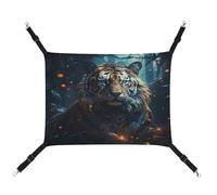 YJWANDL Hamac confortable pour animal de compagnie, imprimé tigre, lit en toile pour petits chiens et chats, facile à installer et portable