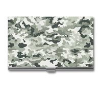 YJWANDL Porte-cartes de visite en aluminium imprimé camouflage blanc, étui pour cartes de poche, étui professionnel pour cartes de qualité supérieure, style, Style :