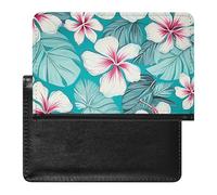 YJWANDL Protection de passeport, motif fleurs d'hibiscus tropicales, étui de passeport de voyage avec poches, style, style, taille unique, minimaliste, Style :, Taille unique, Minimaliste