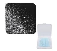 YJWANDO Boîte de rangement compacte pour masque - Imprimé noir et blanc - Léger et portable - Support de masque en polypropylène - Idéal pour tous les types de masques, Boîte de rangement pour masque,