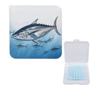 YJWANDO Boîte de rangement compacte pour masque - Thon rouge - Boîte de masque portable légère et portable en polypropylène - Idéale pour tous les types de masques, Boîte de rangement pour masque,