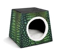 YJWANDO Capsule Pet Nest, lit pour animal domestique imprimé peau d'alligator confortable design capsule lit pour animal domestique petit lit pour animaux de compagnie idéal pour les petits chats et