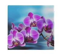 YJWANDO Coussin carré, beau motif orchidée, coussin en mousse à mémoire de forme, coussin de chaise doux, coussin de siège de porche, coussin polyvalent pour décoration d'intérieur