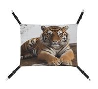 YJWANDO Hamac pour animal de compagnie, grand tigre imprimé, hamac confortable en toile respirante pour animaux de compagnie, lit pour chats et petits chiens, réglable et portable