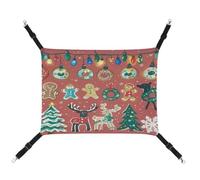 YJWANDO Hamac pour animal de compagnie, imprimé de Noël étrange, hamac confortable en toile respirante pour animaux de compagnie, lit pour chats et petits chiens, réglable et portable