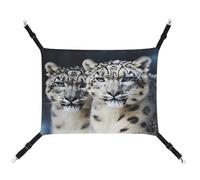 YJWANDO Hamac pour animal domestique, motif léopard des neiges aux yeux bleus, hamac confortable en toile respirante pour animaux de compagnie, lit pour chats et petits chiens, réglable et portable