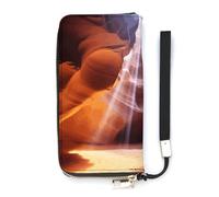 YJWANDO Portefeuille en cuir synthétique, imprimé Antelope Canyon pour femme, portefeuille long pour femme, style portefeuille, 20 x 10,5 cm, moderne, Style :, 20x10.5cm, Moderne