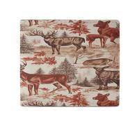 YJWANDO Portefeuille en cuir synthétique, portefeuille imprimé animal sauvage ours cerf avec plusieurs fentes portefeuille élégant portefeuille pratique portefeuille durable portefeuille moderne,