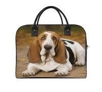 YJWANDO Sac de voyage sac de sport imprimé Basset Hound Sac de sport Sac de gym Sac de week-end Sac de nuit pour voyage, plage, fitness, yoga, natation, style, style, taille unique, sac à main de
