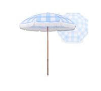 YJWGCAK Parasol De Plage Inclinable À Franges 200cm, Style Bohème Parasol De Terrasse, Protection UV50+ Et Tissu Imperméable, Pour Jardin/Marché/Balcon/Piscine