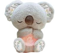 YJWZ Loutre Qui Respire avec Musique Apaisante - Peluche Anti-Stress pour Adultes et Enfants, Ma Loutre Calin Bonne Nuit, Compagnon de Sommeil Doux pour Soulager l'Anxiété (Gris)