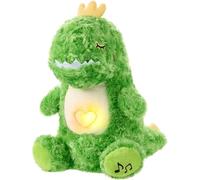 YJWZ Loutre Qui Respire avec Musique Apaisante - Peluche Anti-Stress pour Adultes et Enfants, Ma Loutre Calin Bonne Nuit, Compagnon de Sommeil Doux pour Soulager l'Anxiété (Dinosaure Vert)
