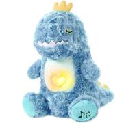 YJWZ Loutre Qui Respire avec Musique Apaisante - Peluche Anti-Stress pour Adultes et Enfants, Ma Loutre Calin Bonne Nuit, Compagnon de Sommeil Doux pour Soulager l'Anxiété (Dinosaure Bleu)