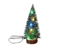 YJXKTAU 1 Mini Sapin de Noël Artificiel à LED, décoration Table Miniature, Effet Neige et Givre, 4 Tailles(15cm,Multicolor)