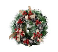 YJXKTAU Couronne de Noël à Suspendre for Porte d'entrée, décoration Artificielle, Cloche, boîte Cadeau, nœud, étoiles, for Sapin, fenêtres(H)