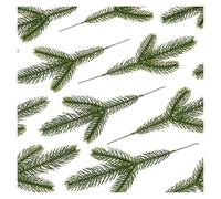 YJXKTAU Couronne de Noël DIY Plantes Vertes Fruits Rouges Décoration Murale Fleurs Branches de pin de Noël Fausses Fleurs Cadeau Fait Main Pack de matériel(B-25cm,20pcs)