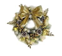 YJXKTAU Couronne de Noël for Porte d'entrée, Guirlande Rouge Suspendue, décorations de Noël for la Maison, décoration de fête, Nouvel an, Navidad(A 40CM)