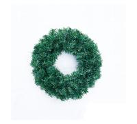 YJXKTAU Couronne de Noël Lumineuse de 50 cm, Guirlande Suspendue à Une Porte, en pin, for décoration d'intérieur, Fournitures de fête de Noël, Bonne année(Green Wreath,40cm)
