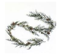 YJXKTAU Guirlande décorative de Noël à Suspendre, Couronne de Baies Rouges artificielles, Pommes de pin, Vigne, fête de Mariage, cheminée, escalier, Ornement, Cadeau(B,2pcs)