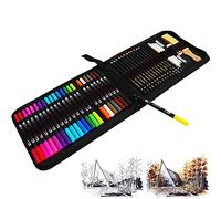 YJYHART Feutres Pinceaux 24 Couleurs Feutres Aquarelle Stylo Marqueur à Pointe Double Avec Stylos à Pointe Fine +21 Pcs Crayons de Dessin Crayons de Croquis Kit Pour peinture