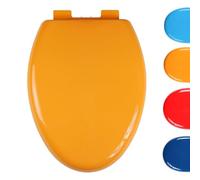 YJYJY Abattant de Toilettes coloré avec charnières à Fermeture Douce, butées antidérapantes pour Le Couvercle de la Cuvette, charnières à dégagement Rapide pour Un Nettoyage Facile