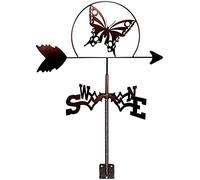 YJYJY Girouette d'extérieur en métal, girouette de Jardin en Acier Inoxydable Durable, indicateur de Direction du Vent pour Montage sur Toit, Outil de Mesure pour Jardin