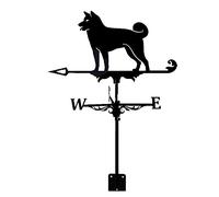 YJYJY Girouette métallique pour Toit, Motif Akita, en Acier Inoxydable, indicateur de Direction du Vent, décoration pour Jardin ou terrasse, Ferme ou Cour.