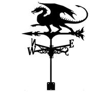 YJYJY Girouette Vintage en métal en Forme de Dragon, indicateur de Direction du Vent pour la décoration extérieure de toits de Jardin ou de pâturages.